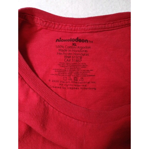 Nickelodeon Krusty Krab Pizza T-Shirt XL Red 100% Cotton SpongeBob - Picture 9 of 11